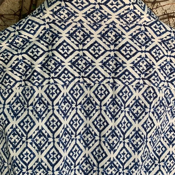 The Shirt by Rochelle Behrens Navy and White Geometric Dress - Picture 11 of 11